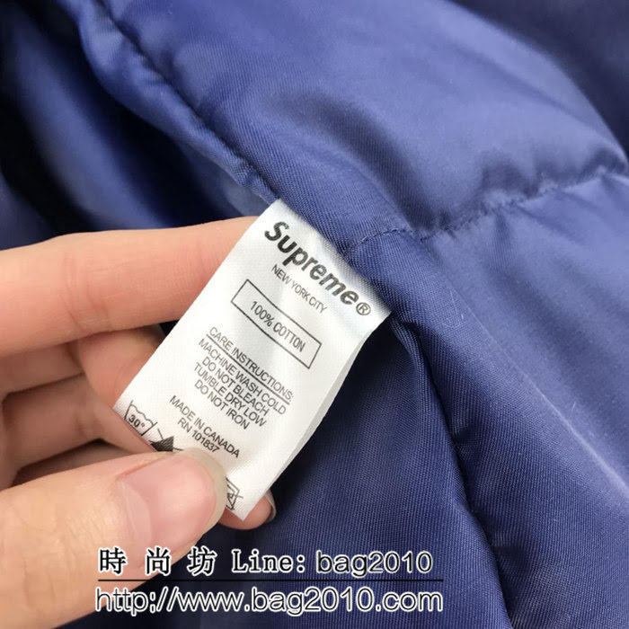 SUPREME 18Aw SuP車牌 麵包羽絨服 超級厚重 防風斜紋純棉 羽絨服 男女同款 ydi2561